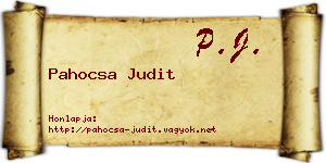 Pahocsa Judit névjegykártya